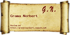 Grama Norbert névjegykártya