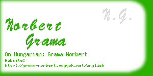 norbert grama business card